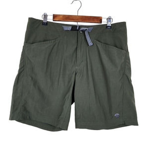 Mountain Hardwear Green Nylon Hiking Shorts Women's Size 12